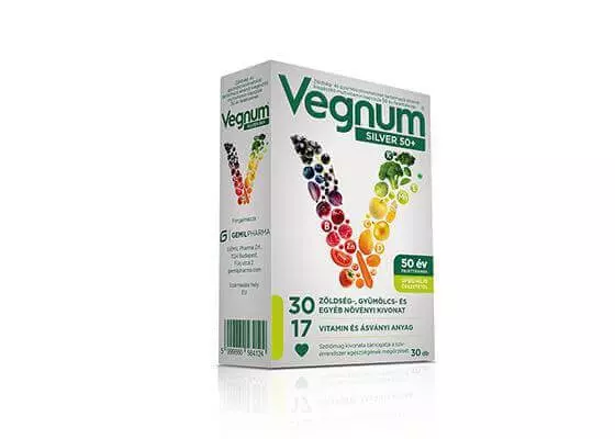 Vegnum Silver 50+ étrend-kiegészítő multivitamin kapszula 30x