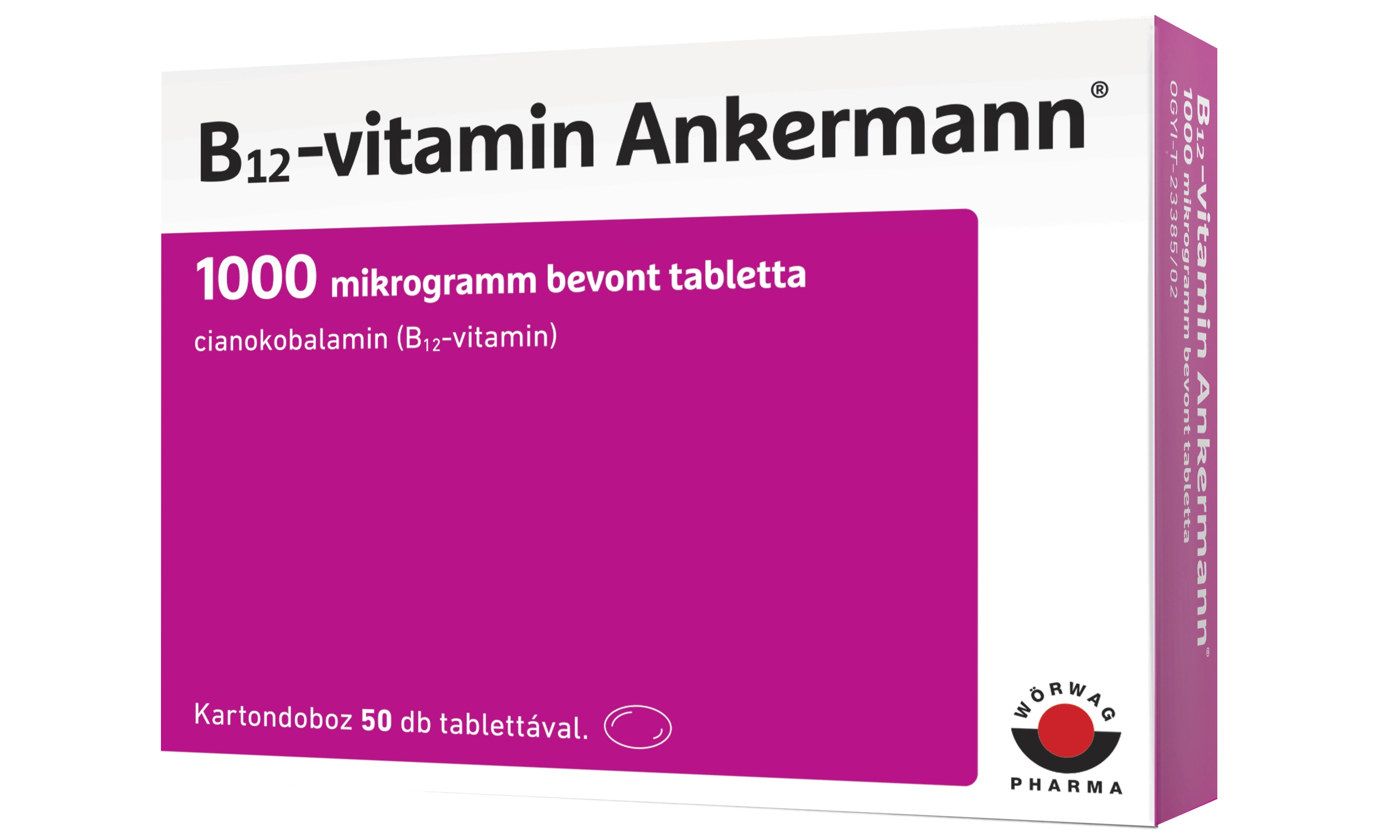 B12-vitamin Ankermann® 1000 mikrogramm bevont tabletta, 50 db