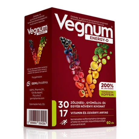 VEGNUM ENERGY-D KAPSZULA 60X