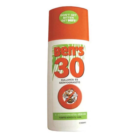 BEN'S 30 KULLANCS ÉS SZÚNYOGRIASZTÓ PUMPÁS 100ML