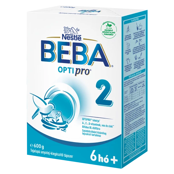 Beba Optipro 2 tejalapú anyatej-kiegészítő tápszer 6 hónapos kortól 600g