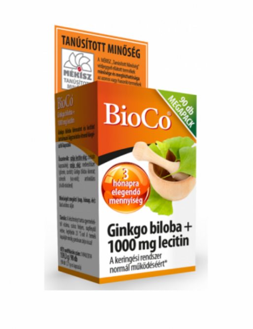BioCo Ginkgo Biloba + 1000 Mg Lecitin Megapack