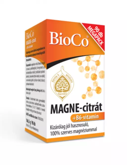 BioCo Magne-Citrát + B6 Vitamin Megapack