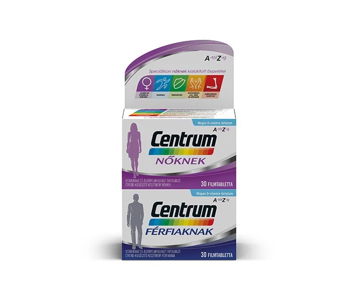 Centrum Férfiaknak és Nőknek A-tól Z-ig multivitamin filmtabletta csomag 30x+30x