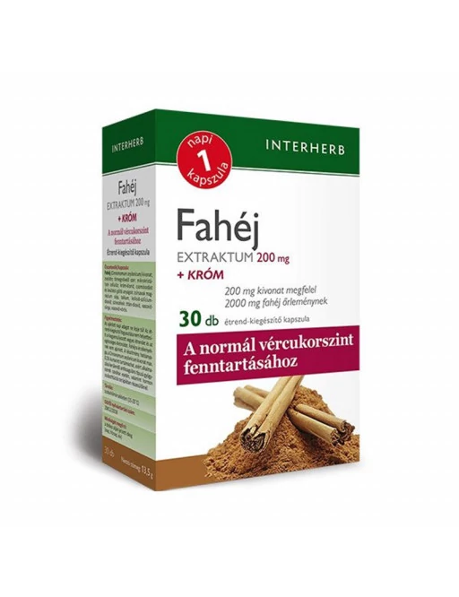 Interherb Fahéj Extraktum + Króm Kapszula