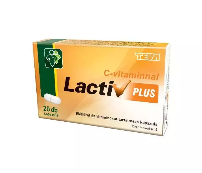 Lactiv Plus élőflórát tartalmazó étrendkiegészítő kapszula 20x