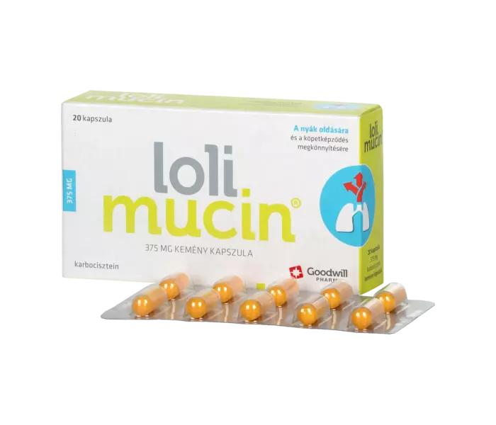 Lolimucin 375 mg kemény kapszula 20x