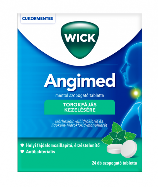 Wick Angimed szopogató tabletta mentol 24x