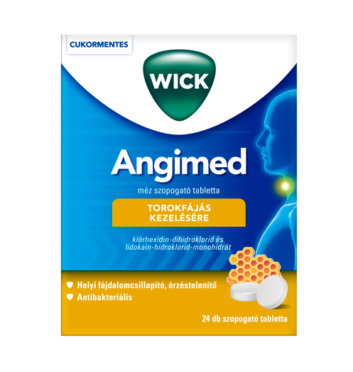 Wick Angimed méz szopogató tabletta 24 db